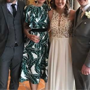 WHO WHAT WEAR palm midi dress